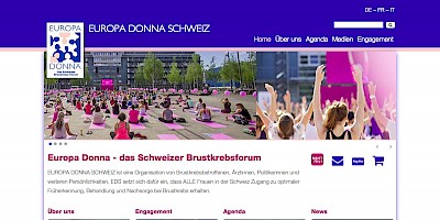 Responsive, mehrsprachige Website für Europa Donna